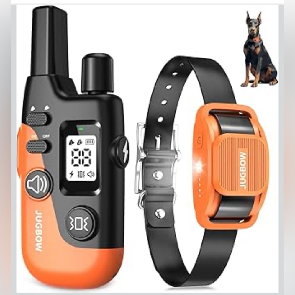 Orange & Black Rechargeable Dog Training Collar